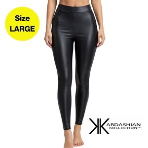 3/for $15 🪩 Kardashian Kollection Sleek Black Leggings